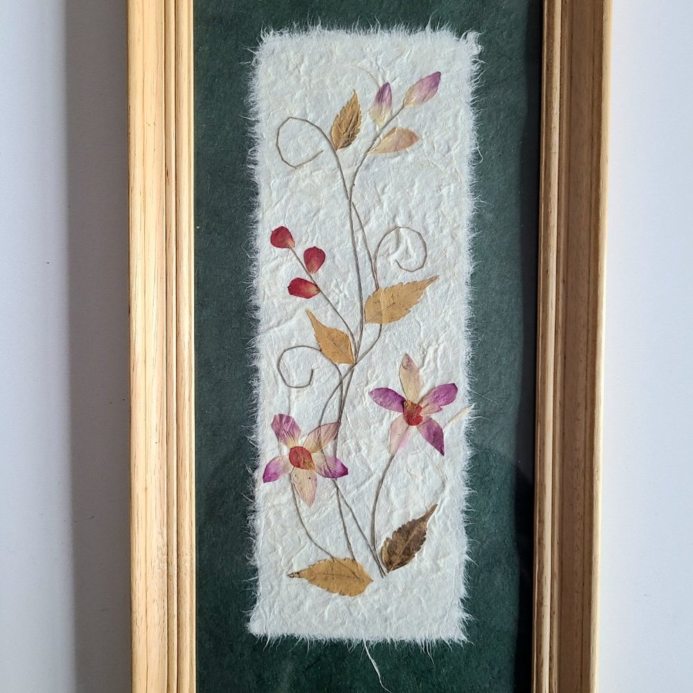 Framed pressed dry flowers. - Picture 2 of 4